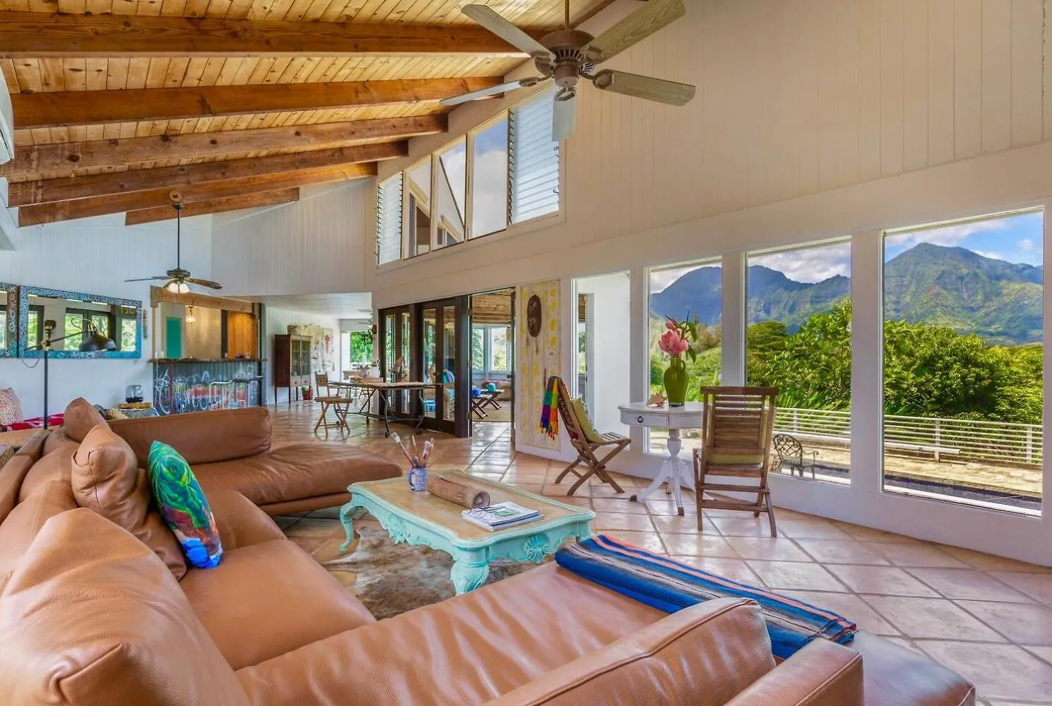 Boho Paradise, Mountain And Ocean Views, Private Pool, Ac, Beach Gear Princeville